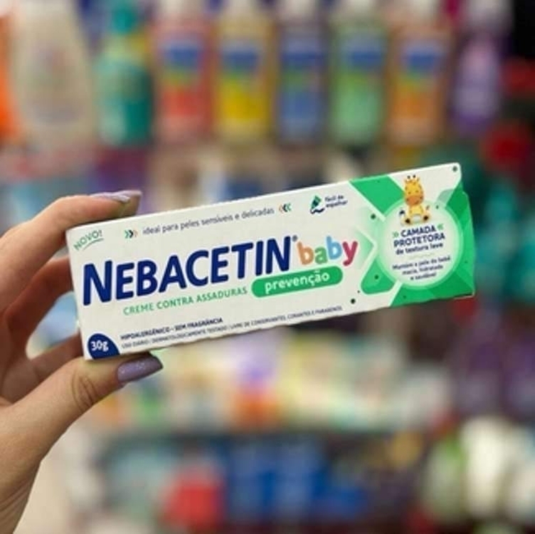 Creme Contra Assaduras Nebacetin Baby Prevenção - Pele Macia Hidratada e Saudável, Para Peles Sensíveis e Delicadas, Creme de Assadura Bebê - 30g Creme Contra Assaduras Nebacetin Baby Prevenção - Pele Macia Hidratada e Saudável, Para Peles Sensíveis e Delicadas, Creme de Assadura Bebê - 30g