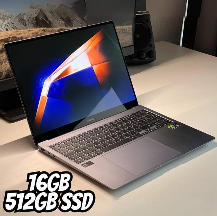 Samsung Galaxy Book4 Intel® Core™ 7 150U, Windows 11 Home, 16GB, 512GB SSD, NVIDIA® GeForce® MX570, 15.6'' Full HD LED, FingerPrint, 1.57kg*. Samsung Galaxy Book4 Intel® Core™ 7 150U, Windows 11 Home, 16GB, 512GB SSD, NVIDIA® GeForce® MX570, 15.6'' Full HD LED, FingerPrint, 1.57kg*.