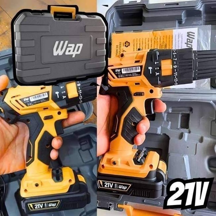 Furadeira Parafusadeira Sem Fio Bateria 21v Wap K21 + Maleta Furadeira Parafusadeira Sem Fio Bateria 21v Wap K21 + Maleta
