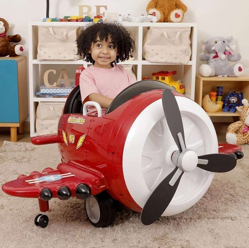 Carro Avião Elétrico Infantil Vermelho 6v Super Fly - Brink+ Carro Avião Elétrico Infantil Vermelho 6v Super Fly - Brink+