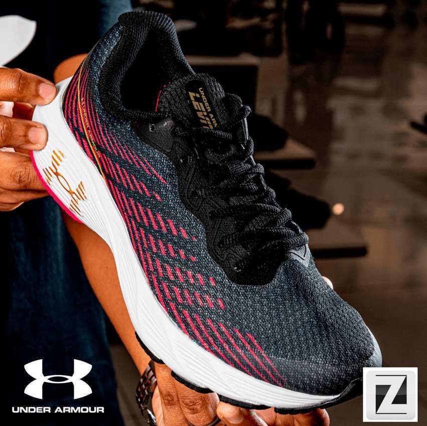 T nis Under Armour Charged Levity Feminino Cinza Pink Pechinchou