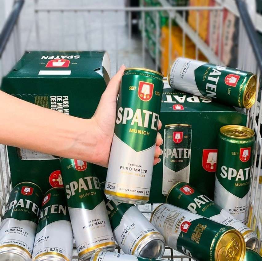 Cerveja Spaten Puro Malte Lata 269ml Pack - 8 unidades Cerveja Spaten Puro Malte Lata 269ml Pack - 8 unidades