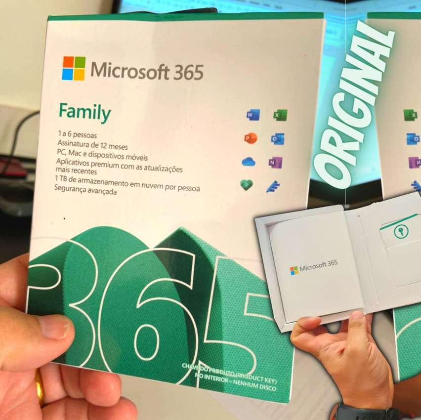 Microsoft 365 Family | Office 365 apps | 1TB na nuvem por usuário | até 6 usuários | assinatura anual, 6GQ-01543 Microsoft 365 Family | Office 365 apps | 1TB na nuvem por usuário | até 6 usuários | assinatura anual, 6GQ-01543