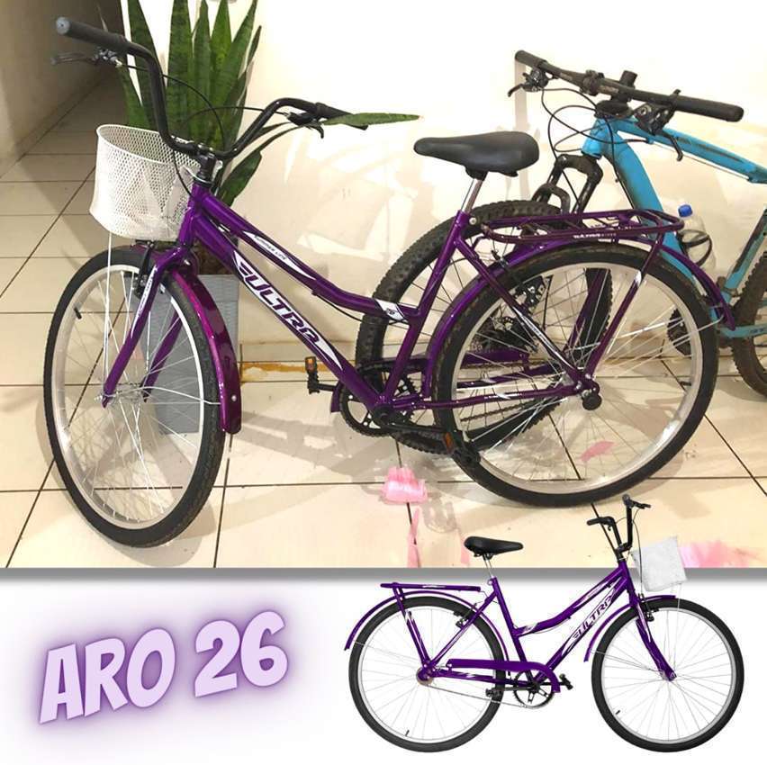 Bicicleta De Passeio Ultra Bikes Esporte Summer Vintage Retrô Aro 26 Reforçada Freio V-brake Lilás Bicicleta De Passeio Ultra Bikes Esporte Summer Vintage Retrô Aro 26 Reforçada Freio V-brake Lilás