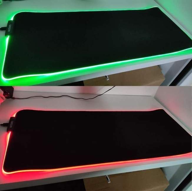 Mouse pad para jogos RGB, UtechSmart Mouse pad grande estendido macio com 14 modos de iluminação, 2 níveis de brilho, mousepads para teclado de computador 800 x 300 mm / 31,5 × 11,8 polegadas Mouse pad para jogos RGB, UtechSmart Mouse pad grande estendido macio com 14 modos de iluminação, 2 níveis de brilho, mousepads para teclado de computador 800 x 300 mm / 31,5 × 11,8 polegadas