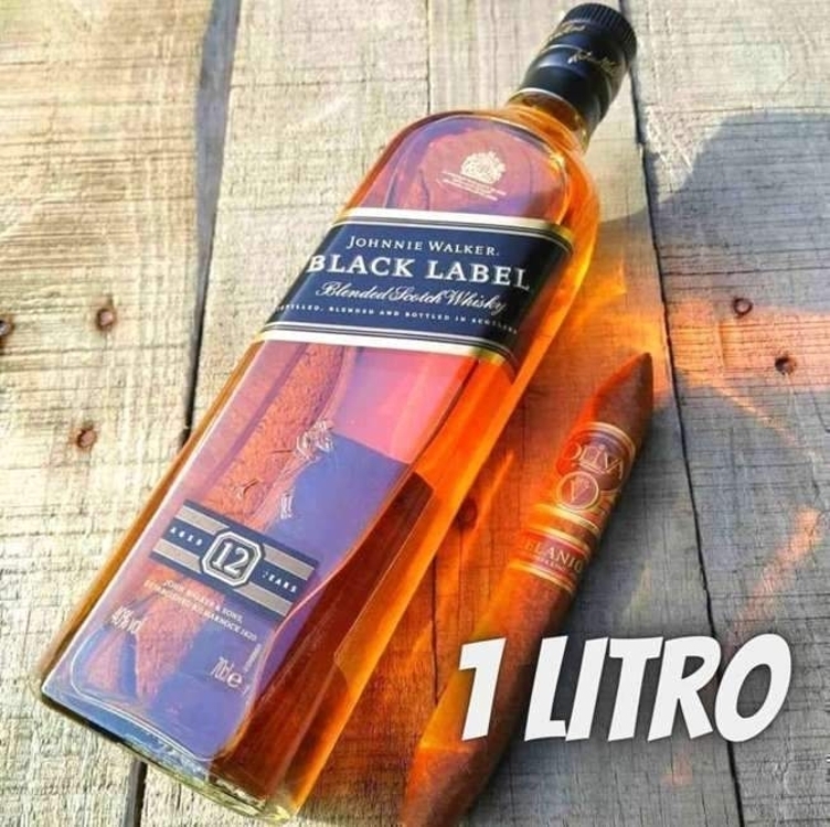 Whisky Johnnie Walker Black Label 12 Anos 1L Whisky Johnnie Walker Black Label 12 Anos 1L