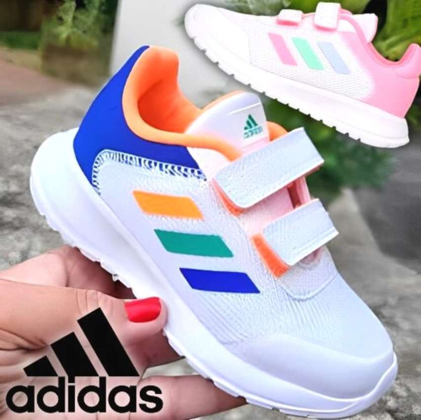 Tênis Infantil Adidas Tensaur Run 2 0 - Branco+Rosa Tênis Infantil Adidas Tensaur Run 2 0 - Branco+Rosa