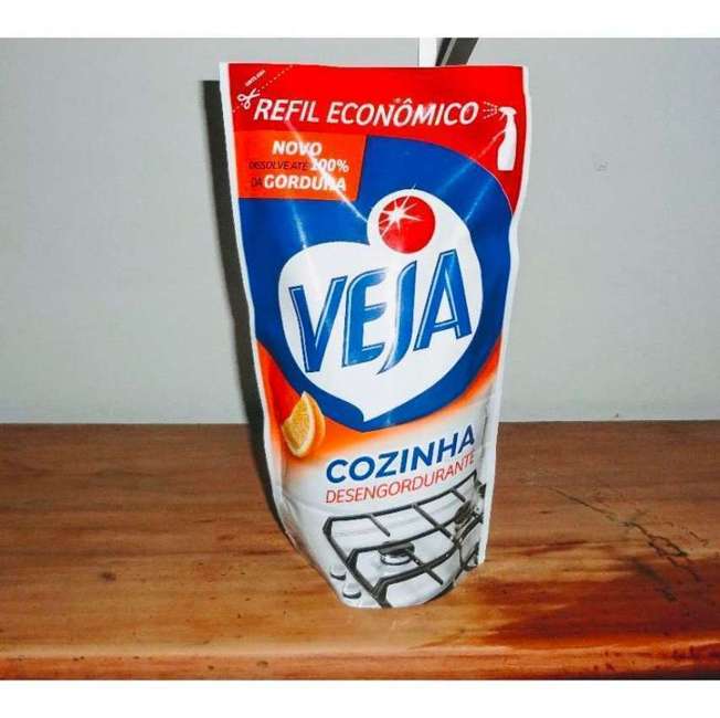 Desengordurante Veja Cozinha Laranja 400ml Refil Econômico, Veja, Transparente Desengordurante Veja Cozinha Laranja 400ml Refil Econômico, Veja, Transparente