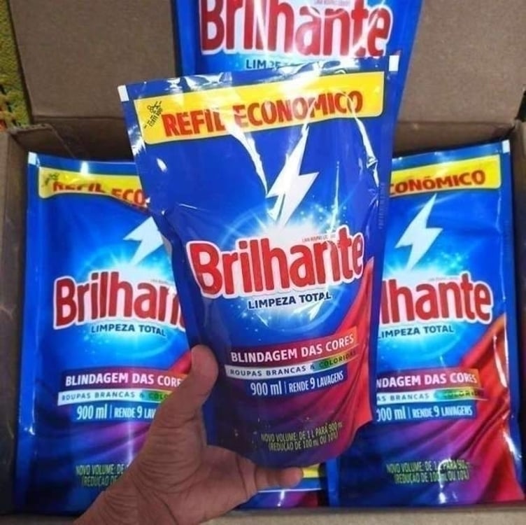 Sabão Liquido Brilhante Limpeza Total Refil 900 Ml, Brilhante Sabão Liquido Brilhante Limpeza Total Refil 900 Ml, Brilhante