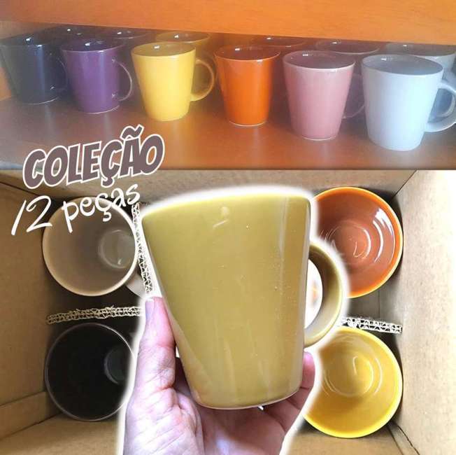 Kit com 12 canecas, Coleção Especiarias, Acervo Panelinha Kit com 12 canecas, Coleção Especiarias, Acervo Panelinha