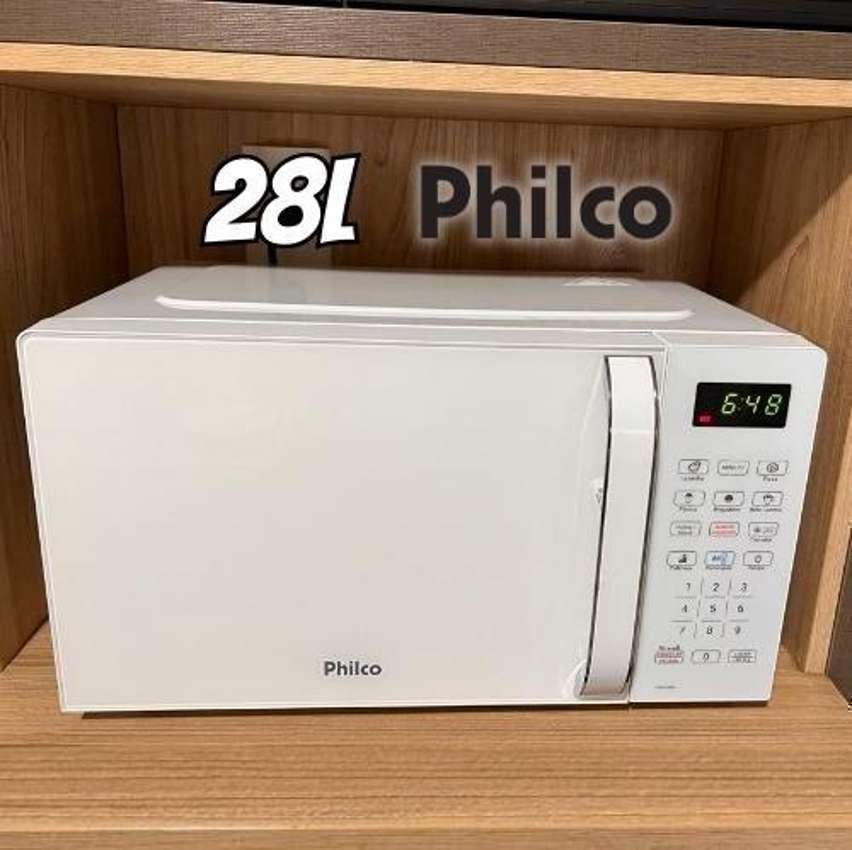 Micro-Ondas Philco 25L Branco 220V Limpa Fácil Tira Odor - PMO28B Micro-Ondas Philco 25L Branco 220V Limpa Fácil Tira Odor - PMO28B