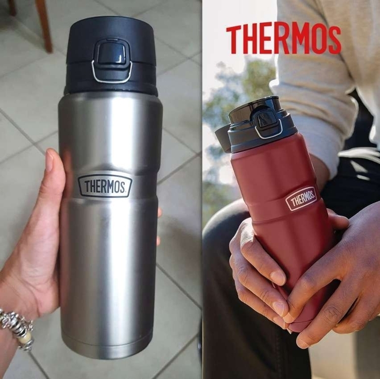 Garrafa térmica THERMOS Stainless King, 709 ml, Matte Steel Garrafa térmica THERMOS Stainless King, 709 ml, Matte Steel