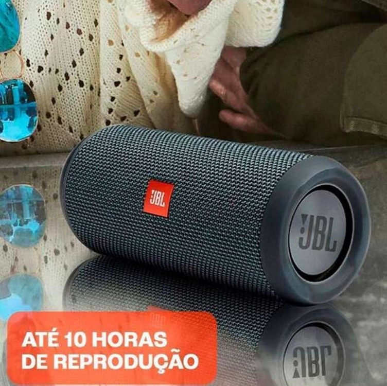 Caixa De Som Bluetooth Flip Essential 2 20w Preto Jbl Bivolt Caixa De Som Bluetooth Flip Essential 2 20w Preto Jbl Bivolt