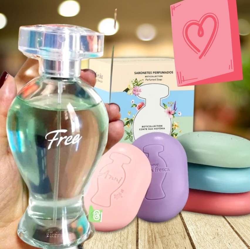 Combo Presente Boticollection: Desodorante Colônia Free 100ml + Sabonetes em Barra 80g Combo Presente Boticollection: Desodorante Colônia Free 100ml + Sabonetes em Barra 80g