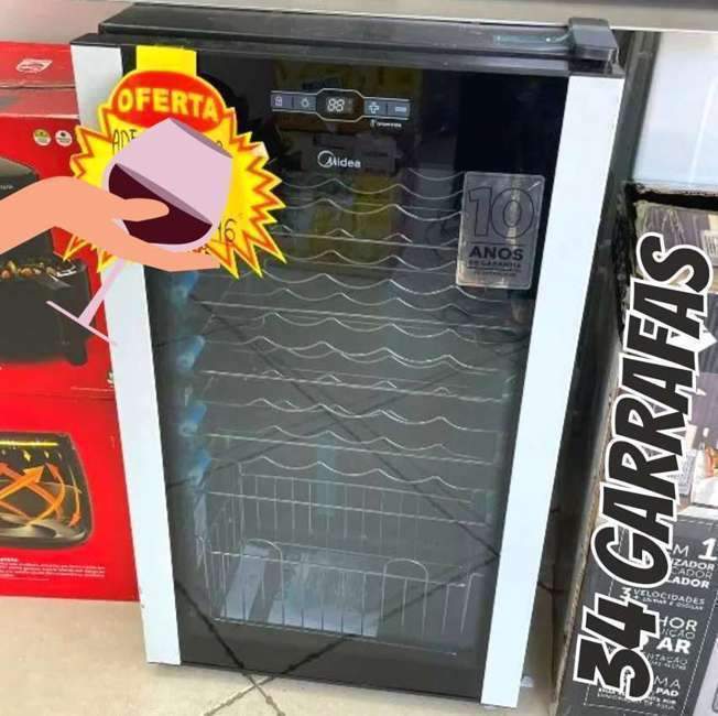 Adega De Vinhos Climatizada Midea 34 Garrafas Adega De Vinhos Climatizada Midea 34 Garrafas