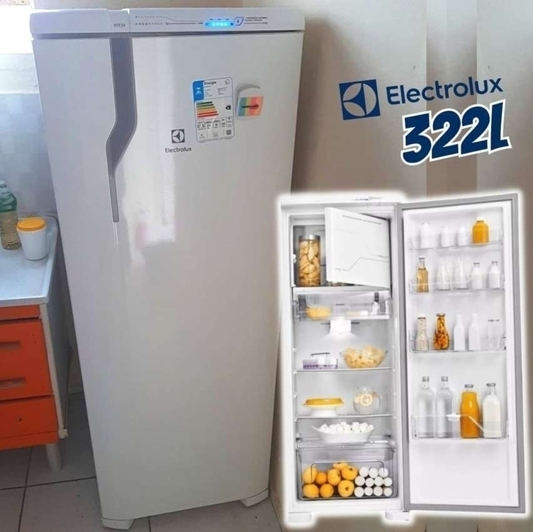Geladeira Electrolux Frost Free 322L Painel Blue Touch Uma Porta Branca (RFE39) Geladeira Electrolux Frost Free 322L Painel Blue Touch Uma Porta Branca (RFE39)