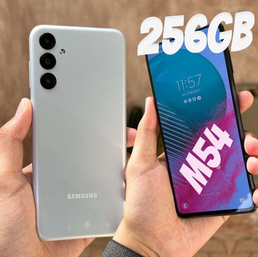 Smartphone Samsung Galaxy M54 5g, 256gb, 8gb Ram, Tela Infinita De 6.7" Dual Chip - Prata Smartphone Samsung Galaxy M54 5g, 256gb, 8gb Ram, Tela Infinita De 6.7" Dual Chip - Prata