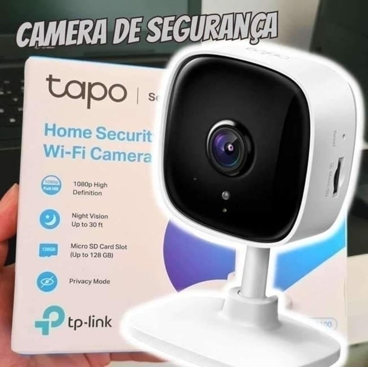 Camera de Segurança TP-Link TAPO C100, Wi-Fi, Full HD, Branco - Tapo C100(BR) Camera de Segurança TP-Link TAPO C100, Wi-Fi, Full HD, Branco - Tapo C100(BR)