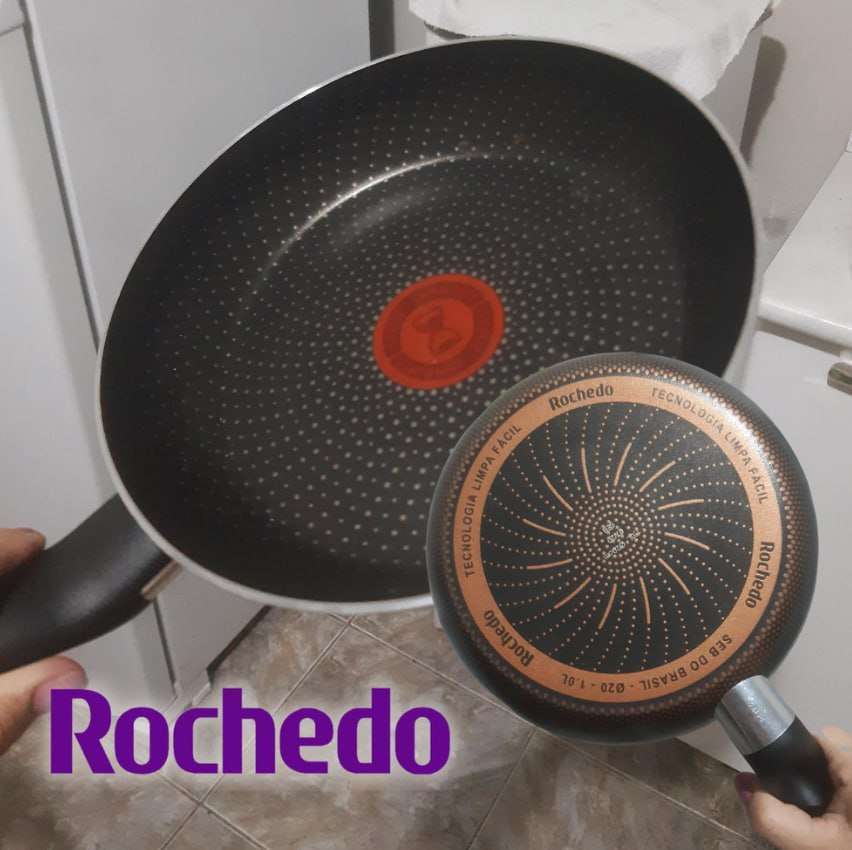 Frigideira Rochedo Inova 20 Cm, Preto Com Detalhes Cobre Frigideira Rochedo Inova 20 Cm, Preto Com Detalhes Cobre
