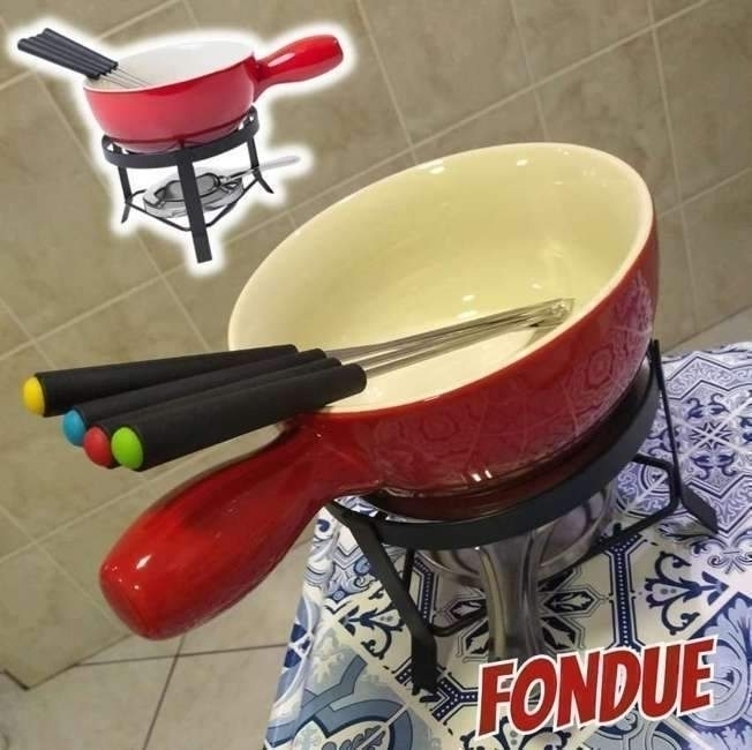 Aparelho De Fondue Cerâmica Brinox Vermelho - 8 Peças 1256/101 Aparelho De Fondue Cerâmica Brinox Vermelho - 8 Peças 1256/101