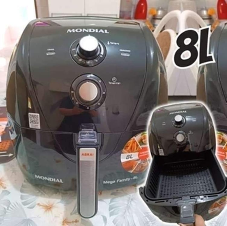 Fritadeira Sem Óleo Air Fryer 8l Mondial Preto 1900w Afn-80-fb Fritadeira Sem Óleo Air Fryer 8l Mondial Preto 1900w Afn-80-fb
