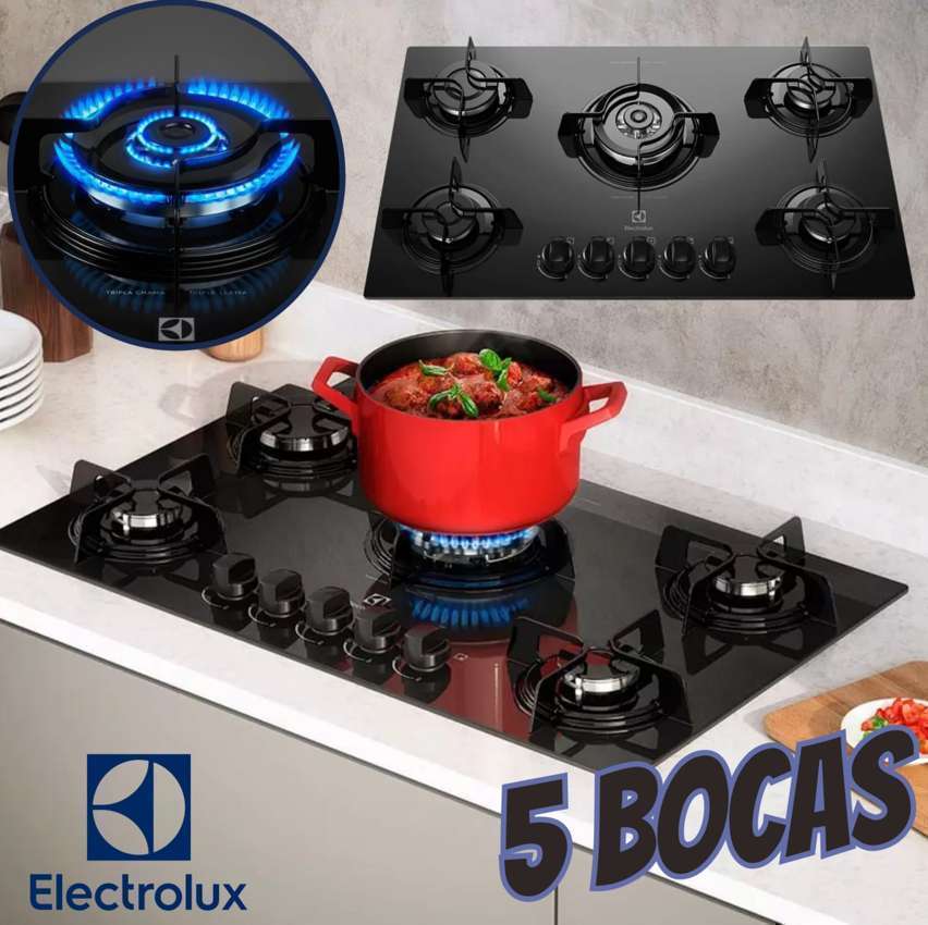 Cooktop 5 Bocas Electrolux A Gás Com Tripla Chama (ke5tp) Cooktop 5 Bocas Electrolux A Gás Com Tripla Chama (ke5tp)