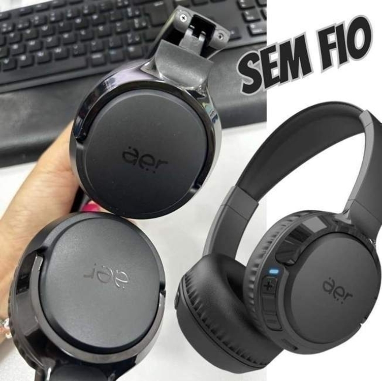 AER by Geonav Fone de Ouvido sem fio Bluetooth AerJoy, On-Ear Dobrável, autonomia 52 horas, Equalização via Aplicativo, função Encontrar fone, AER13BK, Preto AER by Geonav Fone de Ouvido sem fio Bluetooth AerJoy, On-Ear Dobrável, autonomia 52 horas, Equalização via Aplicativo, função Encontrar fone, AER13BK, Preto