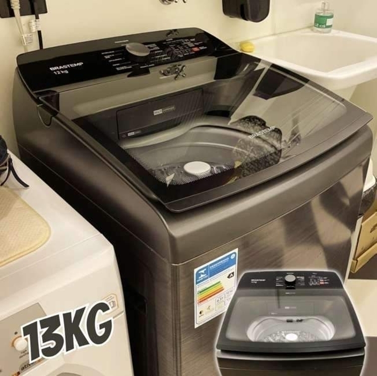 Lavadora de Roupas Brastemp 13kg Cesto Inox - 12 Programas de Lavagem Platinum BWK13 Lavadora de Roupas Brastemp 13kg Cesto Inox - 12 Programas de Lavagem Platinum BWK13