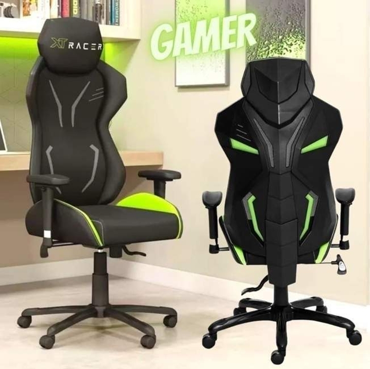 Cadeira Gamer Xt Racer Reclinável Preta E Verde - Platinum Series