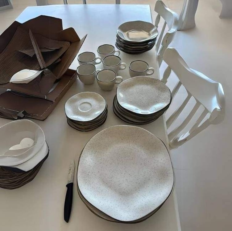 Aparelho De Jantar E Chá 30 Peças Ryo Maresia Branco Oxford Aparelho De Jantar E Chá 30 Peças Ryo Maresia Branco Oxford