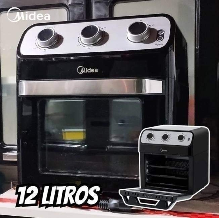 Fritadeira Sem Óleo Air Fryer Ovenfryer 12l Midea Preto 1700w 220v - Ffa20p2 Fritadeira Sem Óleo Air Fryer Ovenfryer 12l Midea Preto 1700w 220v - Ffa20p2