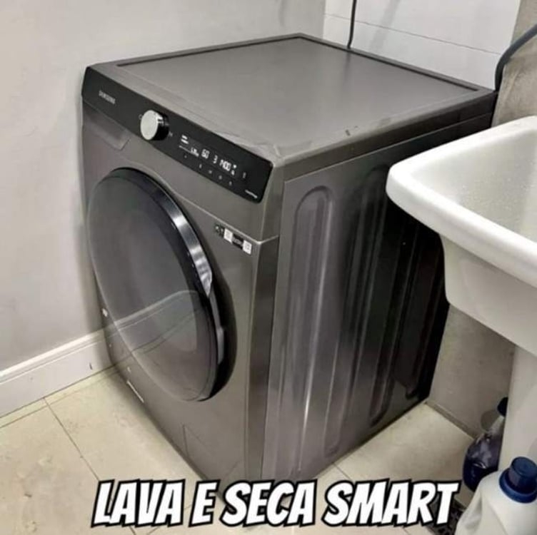 Lava & Seca 11 Kg Samsung SmartThings Inox Look com 12 Programas de Lavagem - 110V Lava & Seca 11 Kg Samsung SmartThings Inox Look com 12 Programas de Lavagem - 110V