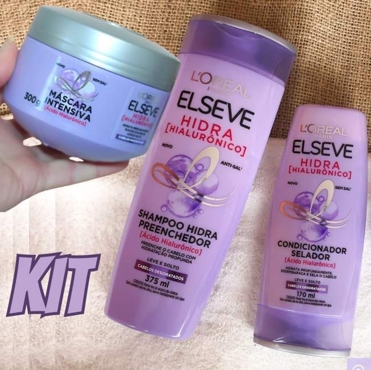 L'Oréal Paris Elseve Hidra Hialurônico Kit - Shampoo 400ml + Condicionador 400ml + Creme de Tratamento 300G L'Oréal Paris Elseve Hidra Hialurônico Kit - Shampoo 400ml + Condicionador 400ml + Creme de Tratamento 300G