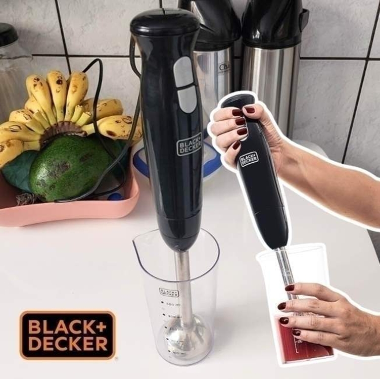 Black Decker Mixer, Misturador Multiuso E Portátil Com Haste Em Inox, Modelo M150 Black Decker Mixer, Misturador Multiuso E Portátil Com Haste Em Inox, Modelo M150