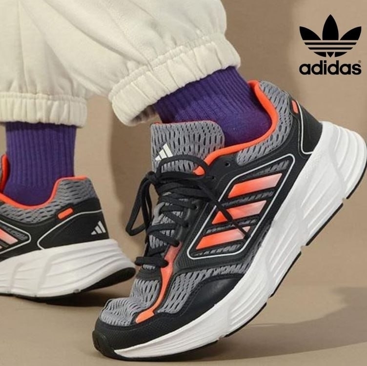 Tênis Adidas Galaxy Star M Masculino - Cinza+Laranja Tênis Adidas Galaxy Star M Masculino - Cinza+Laranja