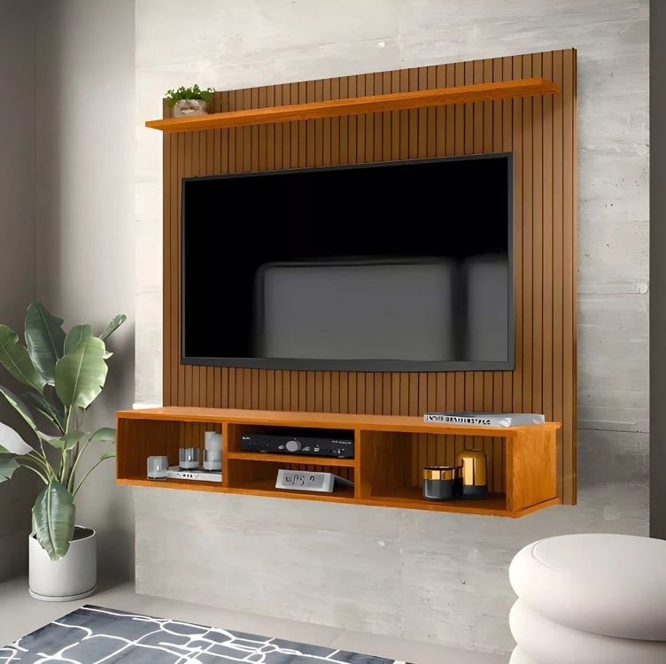 Home Painel Simples Tv Sala 50 Pol Ripado Com Nicho Naturale Home Painel Simples Tv Sala 50 Pol Ripado Com Nicho Naturale