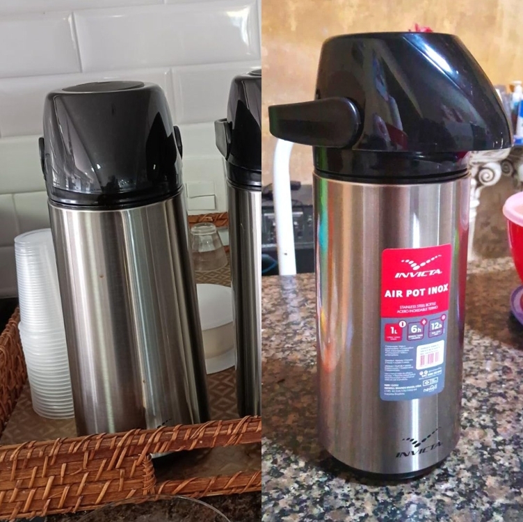 Garrafa Térmica Air Pot, Invicta, Inox, 1.0L Garrafa Térmica Air Pot, Invicta, Inox, 1.0L