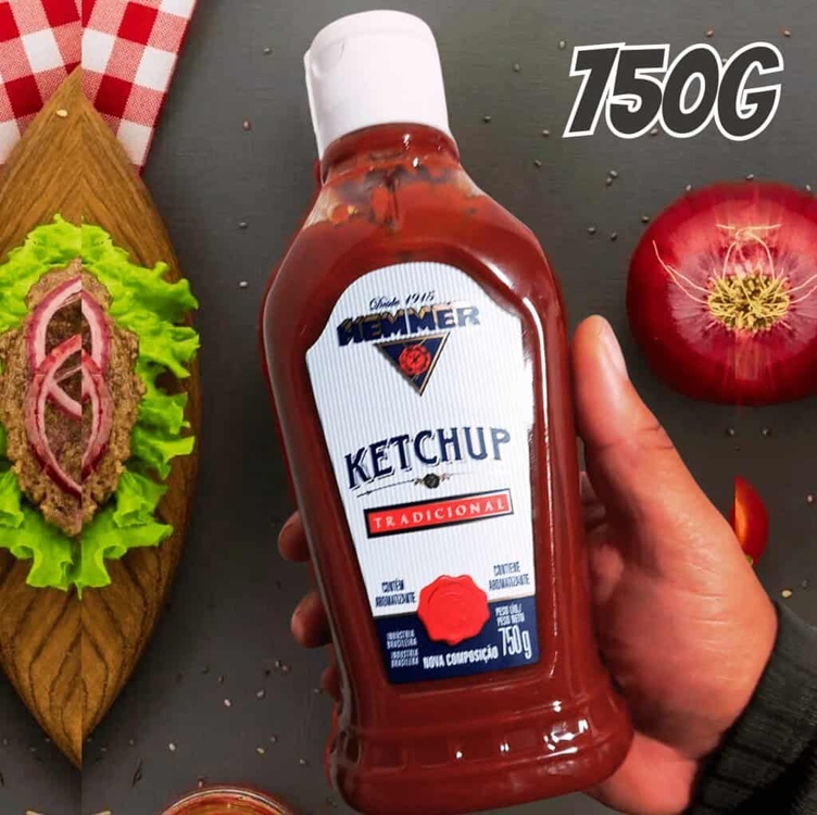 Hemmer Ketchup Tradicional Squeeze 750G Hemmer Ketchup Tradicional Squeeze 750G