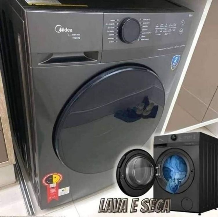Lava E Seca Midea Mf200d110wb 11kg Healthguard Titanium Conectada 220v Lava E Seca Midea Mf200d110wb 11kg Healthguard Titanium Conectada 220v