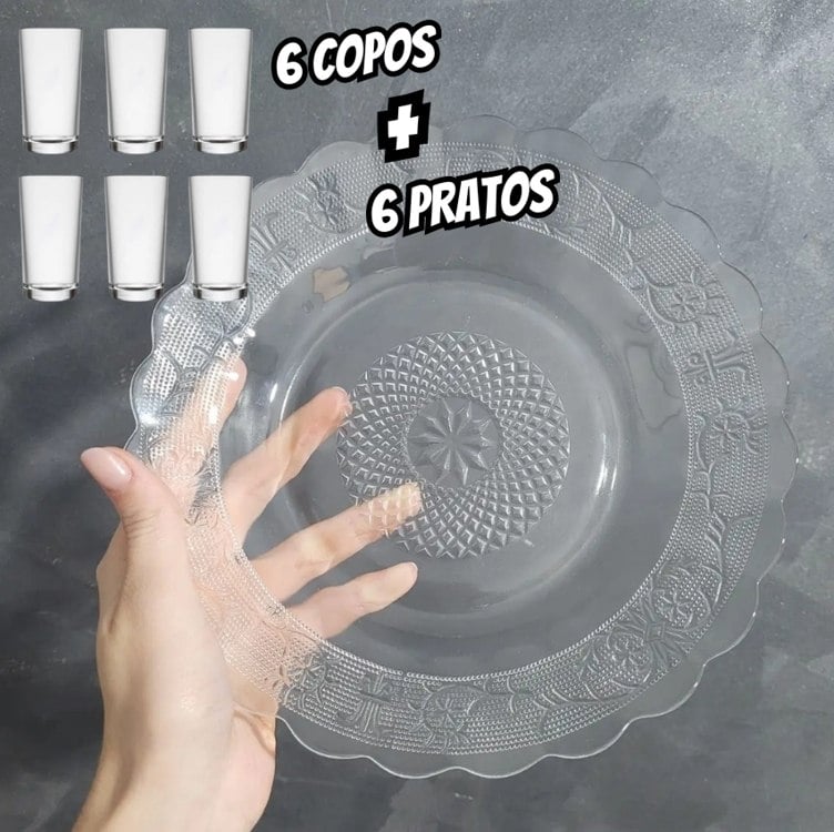 Jogo De Pratos Fundos Aparelho De Jantar Em Vidro 12 Peças - Suas compras shop Jogo De Pratos Fundos Aparelho De Jantar Em Vidro 12 Peças - Suas compras shop