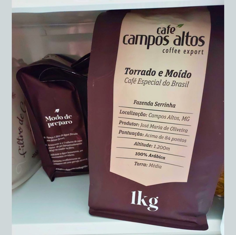 Café Campos Altos, Café Especial Torrado e Moído, 1Kg Café Campos Altos, Café Especial Torrado e Moído, 1Kg
