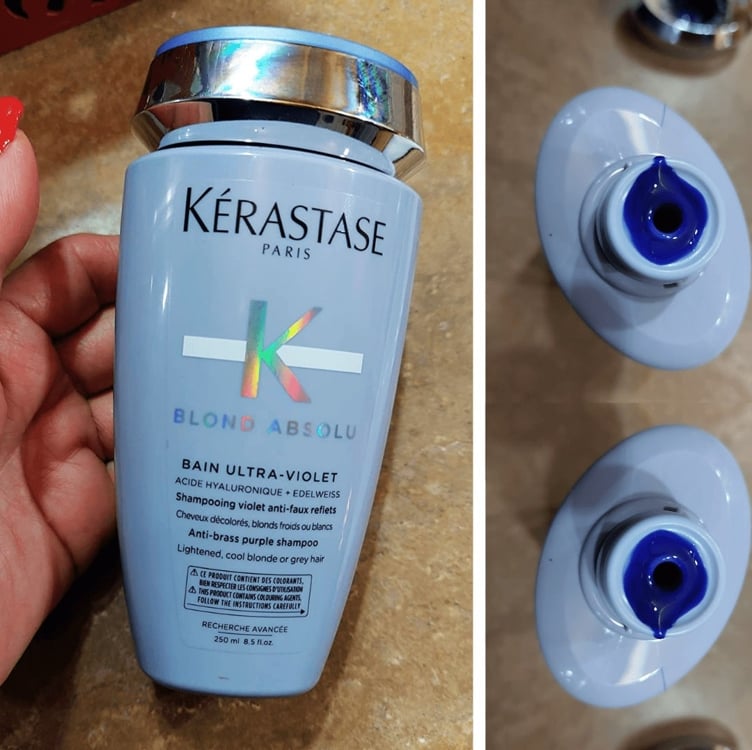 Kérastase Shampoo Blond Absolu Bain Ultra-Violet, Cabelos loiros, descoloridos, Hidratação, neutraliza os tons amarelados, Ácido Hialurônico, Flor de Edelweiss, 250 ml Kérastase Shampoo Blond Absolu Bain Ultra-Violet, Cabelos loiros, descoloridos, Hidratação, neutraliza os tons amarelados, Ácido Hialurônico, Flor de Edelweiss, 250 ml
