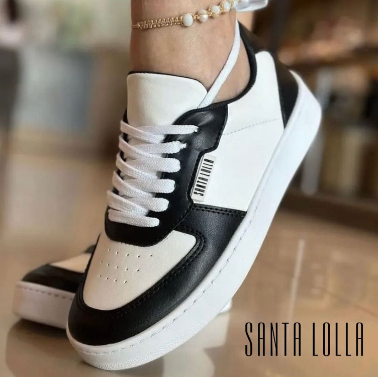 Tênis Floater Cadarço Preto Santa Lolla Tênis Floater Cadarço Preto Santa Lolla