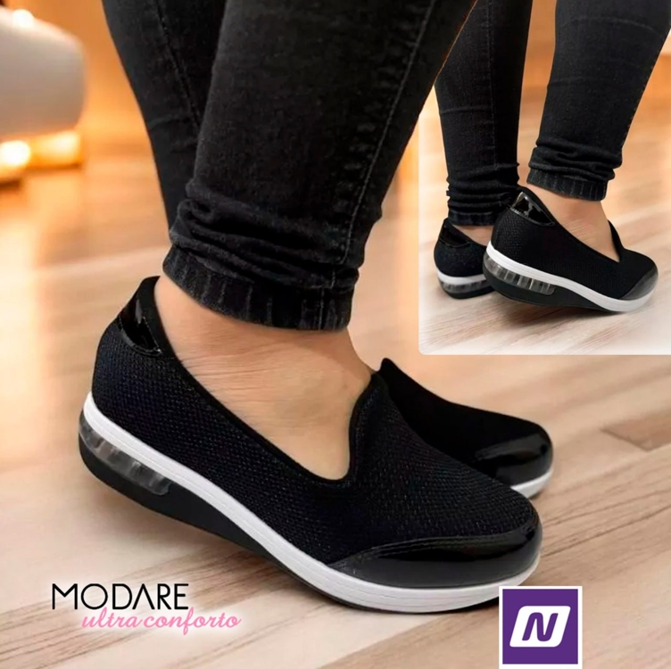 Slip On Modare Casual Gel Feminino - Preto Slip On Modare Casual Gel Feminino - Preto