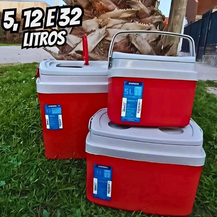 Combo de Caixas Térmicas Tropical 32L/12L/5L, Soprano Combo de Caixas Térmicas Tropical 32L/12L/5L, Soprano