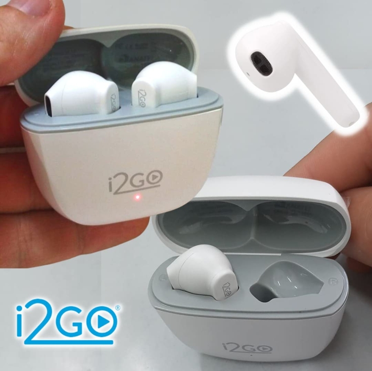 I2GO, Fone De Ouvido, TWS, Bluetooth, 20 Horas totais de Bateria, ENC, Air Sound Go 2.0, Branco, i2GO PRO I2GO, Fone De Ouvido, TWS, Bluetooth, 20 Horas totais de Bateria, ENC, Air Sound Go 2.0, Branco, i2GO PRO