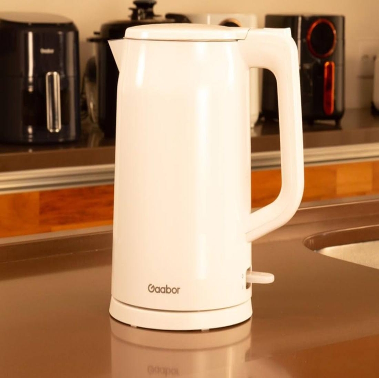 Chaleira Elétrica Branca 1,7l 1450W Aço Inox e Cabo Retrátil 110V - Gaabor Chaleira Elétrica Branca 1,7l 1450W Aço Inox e Cabo Retrátil 110V - Gaabor