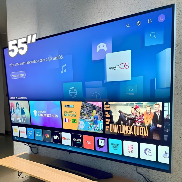 Smart TV 4K 55" LG OLED evo OLED55C4 com Processador a9 Ger7 AI, Painel 144Hz, Intensificador de Brilho, Design Ultra Slim, Dolby Vision e Dolby Atmos Smart TV 4K 55" LG OLED evo OLED55C4 com Processador a9 Ger7 AI, Painel 144Hz, Intensificador de Brilho, Design Ultra Slim, Dolby Vision e Dolby Atmos