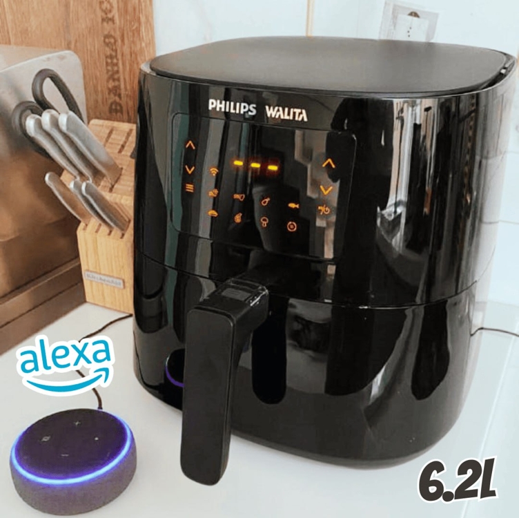 Fritadeira Airfryer Essential Xl Conectada, Philips Walita, Conectividade C/alexa, 6.2l De Capacidade, Preta, 2000w, 127v (ri9280/90) Fritadeira Airfryer Essential Xl Conectada, Philips Walita, Conectividade C/alexa, 6.2l De Capacidade, Preta, 2000w, 127v (ri9280/90)