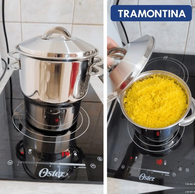 Cuscuzeira, Tramontina, Solar 62519140, Inox, dimetro de 14 cm Cuscuzeira, Tramontina, Solar 62519140, Inox, dimetro de 14 cm